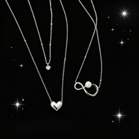 Collier pendentif en perle d'eau douce ronde, chaîne fine en argent sterling 925, zircon, nouveau design populaire QX