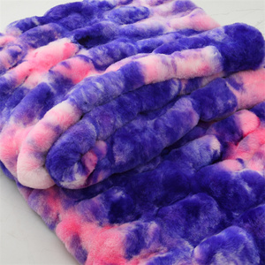 <strong>King</strong> <strong>Size</strong> Thick Baby Faux <strong>Fur</strong> <strong>Throw</strong> Blankets Fluffy Rainbow Tie Dye Fleece Cozy Large Fake Rabbit <strong>Fur</strong> Blanket - Product Image 6