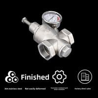 Válvula Reductora de Presión de Agua Manual de Acero Inoxidable 304, Tipo Pistón, Ajustable, Conexión Roscada para Tubería Ramal, Modelo YZ12X