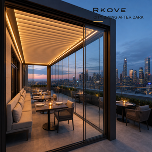 Commercial Hospitality Pergola with Durable Glass Facade Integration for Urban Hotel Renovations - Product Image 6