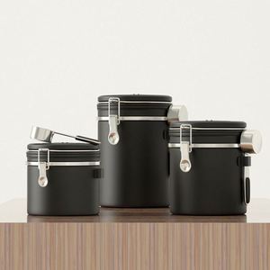 Recipiente hermético personalizado para granos de café, acero inoxidable 304 con válvula de desgasificación y cuchara para un almacenamiento fresco - Product Image 4