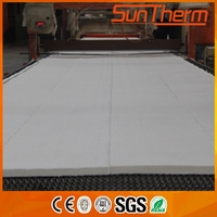 Isolation en laine céramique de qualité HAZ SUNTHERM pour revêtements de fours industriels, épaisseur 50 mm, composition haute en aluminium et zirconium