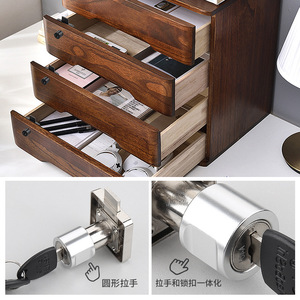Resonance Drawer Lock With Handle Copper Material Durable Lock Body For Furniture <b>Cabinets</b> - Product Image 2