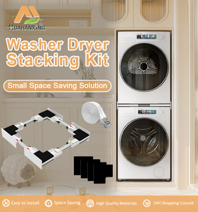 Kit universel de superposition pour lave-linge et sèche-linge, connecteur anti-vibration robuste pour linge - Product Image 3