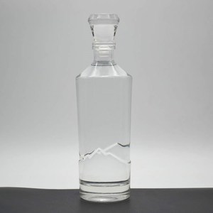 Buscar elegante claro de lujo de encargo botellas de licor para Ginebra tequila whisky ron con tapa - Product Image 4