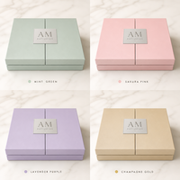 Boîte cadeau de macarons français de luxe, matériaux recyclés écologiques, ouverture à rabat personnalisée, boîte en papier rigide, insert de qualité alimentaire 2 mm