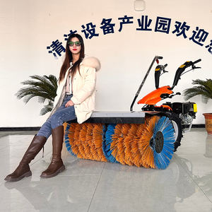 소형 핸드 푸시 2 륜 스노우 스위퍼 풀 기어 전기 시작 거리 눈 청소 기계 - Product Image 6