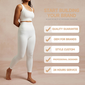 ชุดเซ็ตเสื้อชั้นในกีฬาไร้ตะเข็บแบบร่องหลังและกางเกงเลกกิ้งเอวสูงสำหรับผู้หญิง สินค้าขายส่งใหม่ - Product Image 4