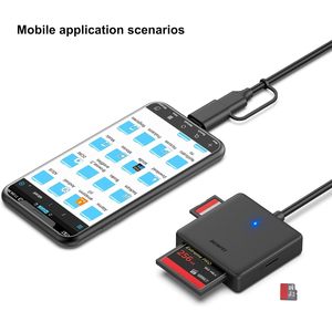 Benfei 4in1 USB 3.0 USB-C <span class=keywords><strong>sd</strong></span> cho <span class=keywords><strong>Micro</strong></span> <span class=keywords><strong>SD</strong></span> <span class=keywords><strong>MS</strong></span> CF Đầu đọc thẻ adapter 4 thẻ đồng thời đọc Bộ nhớ đầu đọc thẻ Type-C - Product Image 4