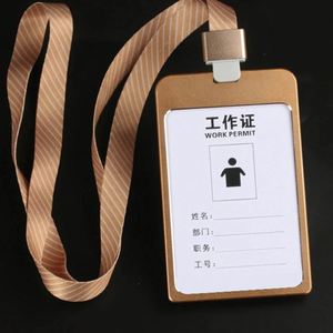 Custom Aluminum Alloy <b>ID</b> Credit Name Card Badge <b>Holder</b> Cover Metal Zinc Alloy Business Card <b>Holder</b> for Company - Product Image 3