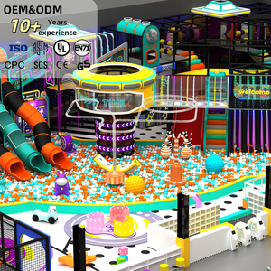 Parc de jeux intérieur commercial pour enfants Ledi Custom Design de 800 m² avec trampoline, labyrinthe, toboggans et jeux interactifs - Product Image 1