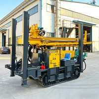 Foreuse de puits d'eau portable rotative hydraulique diesel JHS-400 haute flexibilité avec une profondeur de 400 m, efficace et durable