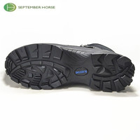 Bottes de travail en cuir véritable pour hommes, bottes de sécurité noires imperméables pour travaux électriques