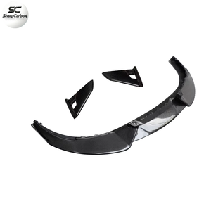 3 pièces de lèvre avant en fibre de carbone pour <span class=keywords><strong>Porsche</strong></span> Taycan 9J1 <span class=keywords><strong>4S</strong></span> berline 4 portes 2019 - 2023 - Product Image 4