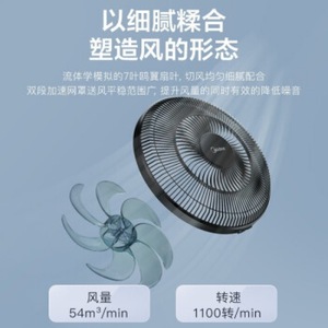 Ventilador de Pared Midea de 14 Pulgadas, Ventilador Eléctrico Oscilante con Control Remoto - Product Image 3
