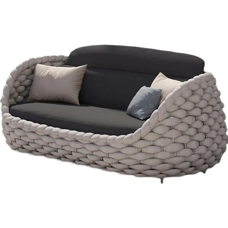 New Style One Stop Professional Comfortable Patio Outdoor Sofa Modern Garden Furniture Hand-woven Aluminium Sofa Set