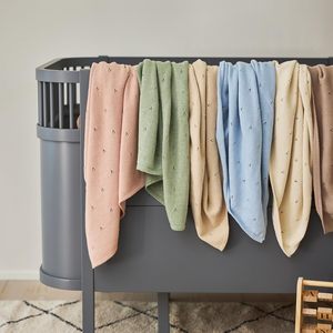 Manta <span class=keywords><strong>de</strong></span> Algodón al por Mayor, Mantas <span class=keywords><strong>de</strong></span> Bebé Tejidas con Punto Calado para Niños y Niñas - Manta Ligera y Suave para Bebés - Product Image 4