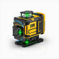 4D 16 lignes 360 °   Niveau laser vert, niveau laser auto-nivelant rechargeable pour la construction et la pose de carrelage
