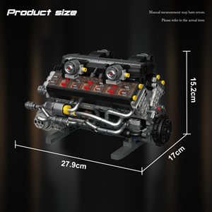 Tribe gratuite 36301 électrique Ferari V12 modèle de moteur de travail mécanique liaison blocs de construction cadeau pour les amateurs de voiture collectionneur - Product Image 6