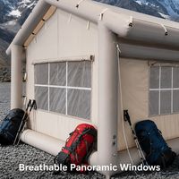 Tente de camping familiale gonflable grand espace 4 saisons imperméable à ouverture rapide