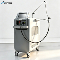 En stock, machine de beauté à double longueur d'onde Alexandrite YAGings 4000W, chariot vertical, écran tactile, pour l'épilation