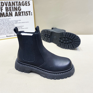 Men's Microfiber Leather for Martin <b>Boots</b> New Style <b>Spring</b> and Autumn Slip-On Outdoor Mid-Calf <b>Boots</b> with Height Increasing - Product Image 6