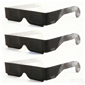 Gafas para <span class=keywords><strong>Eclipse</strong></span> Solar con Certificación ISO 2026, Lentes Plateadas, Proveedor de Fábrica - Product Image 1