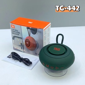TG-442 Mini Enceinte Stéréo Portable avec Subwoofer, Éclairage LED RGB, Sans Fil Bluetooth, Grande Ventouse pour Salle de Bain et <span class=keywords><strong>Cuisine</strong></span> - Product Image 3