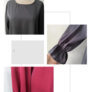 Conjunto de Oración Tudong 2, Suministro Directo de Fábrica, Nuevo Conjunto de Oración Malayo de 2 Piezas en Color Sólido y Elegante 2023, Abaya Larga Modest <span class=keywords><strong>Mu</strong></span> - Product Image 3