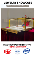 Vitrine de Luxe pour Bijoux en Verre avec Support à Médailles en Porcelaine, Modèle Artisanal pour Salon et Centre Commercial