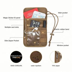 Pochette de voyage mince à la mode portefeuille de cou de blocage en nylon antivol pratique avec porte-passeport et organisateur de carte d'identité - Product Image 3