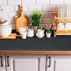 Grand tapis de séchage de vaisselle en <span class=keywords><strong>feutre</strong></span> absorbant imperméable et antidérapant pour comptoir de cuisine <span class=keywords><strong>sous</strong></span> l'évier armoire étagère tiroir doublure - Product Image 4