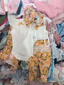 新品牌剩余清洁库存混合2件套或3件套男童女童Romper棉婴儿服装库存批次 - Product Image 3