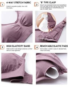 Sujetador de lactancia OEM 2026 para mujer, ligero, transpirable, con tirantes ajustables, personalizado, para amamantar y sostener el pecho, para todas las estaciones - Product Image 5