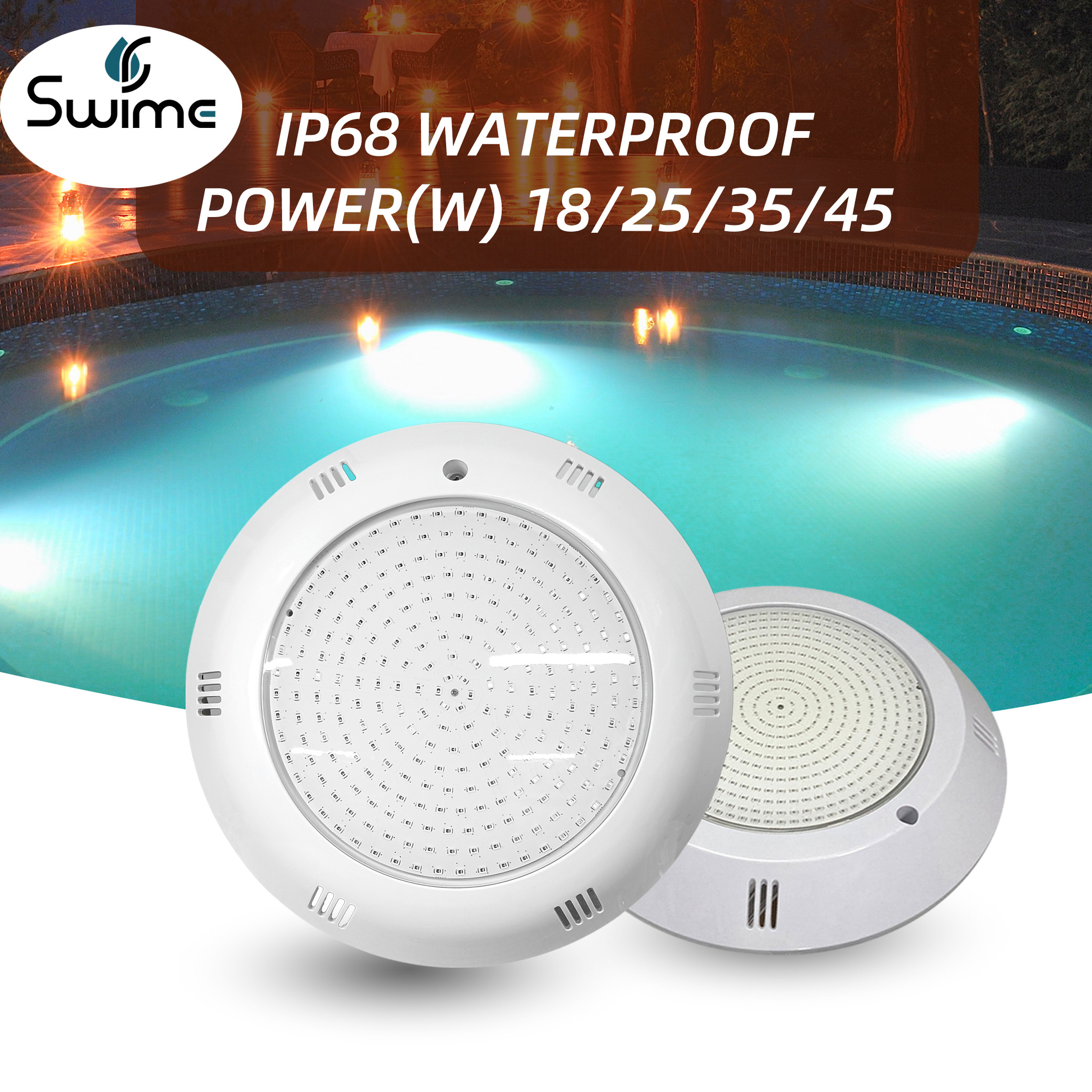 IP68 Waterproof RGB LED Swimming Pool Light - Wall Mounted Underwater Light