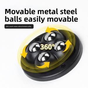 <span class=keywords><strong>Mini</strong></span> <span class=keywords><strong>roulettes</strong></span> <span class=keywords><strong>adhésives</strong></span> sans perçage, design moderne, roulement à billes en nylon pour mobilier de bureau, poubelle universelle, boîte de rangement en PP - Product Image 2