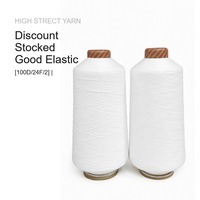Offre promotionnelle en stock : Fil 100 % nylon haute élasticité 100d/24f/2, polyamide blanc brut texturé torsadé, teint en bobine pour chaussettes