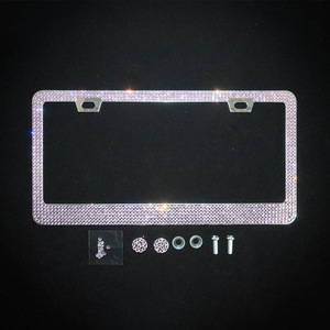 diamond License Plate <b>Frame</b>,Wholesale US Standard Stainless Steel Bling License Plate <b>Frame</b> Rhinestone - Product Image 4