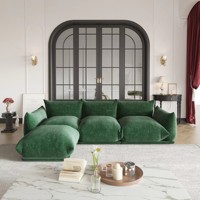 Canapé modulaire sectionnel VOXHOME en tissu chenille vintage français avec éponge haute densité – Design pour salon et mobilier de maison