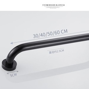 Barre d'appui de salle de bain Hengzhi en aluminium spatial, capacité de charge 50 kg, rail de sécurité antidérapant pour personnes âgées, utilisation sous la douche - Product Image 2