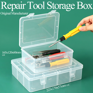 SUNSHING Custom Clear Transparent Plastic <b>Storage</b> Box Large Flat Folding Tool Stationery Craft Supply <b>Storage</b> <b>Container</b> Case - Product Image 1