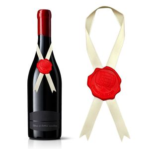 Sceau de cire personnalisé Gordon avec logo en relief et <span class=keywords><strong>ruban</strong></span> satiné pour emballage de bouteilles de vin de luxe, OEM accepté - Product Image 2