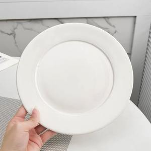 จานบุฟเฟ่ต์โรงแรมสีขาวบริสุทธิ์ จานอาหารเซรามิกสำหรับร้านอาหาร ขนาด <span class=keywords><strong>5</strong></span>/6/7/8/9/10/11/12 นิ้ว จานเสิร์ฟอาหารสีขาว - Product Image 3