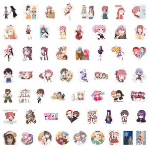 55 Pegatinas de Graffiti del Club Literario Doki Doki para Decoración de Laptop, con Diseño de Yuri Anime Girl - Product Image 3