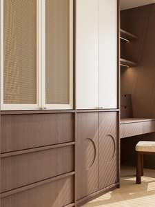 Armoire en bois massif de haute qualité, design moderne, placard en bois pour chambre à coucher - Product Image 5