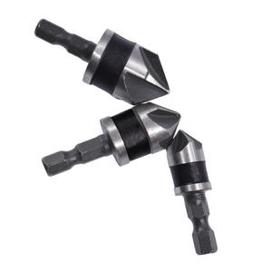 Outil de chanfreinage à cinq lames en acier à haute teneur en carbone, 3 pièces, manche hexagonal, ensemble de couteaux noirs transfrontaliers à 90 degrés - 12 mm 19 mm pour - Product Image 2