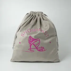 Large velvet drawstring storage pouch shoes packaging bag velvet customized logo pouch dust bag