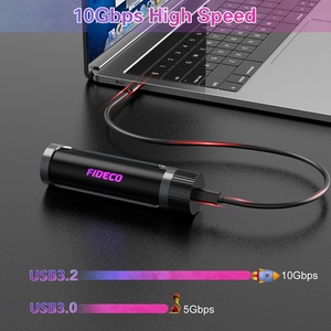 FIDECO Nuovo Case Adattatore USB 3.<span class=keywords><strong>2</strong></span> Gen <span class=keywords><strong>2</strong></span> per SSD M.<span class=keywords><strong>2</strong></span> NVMe NGFF con Illuminazione RGB, <span class=keywords><strong>2</strong></span> in 1 - Product Image 2