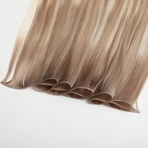 Làm nổi bật balayage màu tóc vàng châu Âu đôi rút ra ban đầu con người Remy vô hình thiên tài sợi ngang tóc mở rộng giá bán buôn - Product Image 1