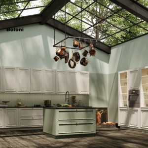 Boloni, îlot <span class=keywords><strong>de</strong></span> cuisine en bois <span class=keywords><strong>de</strong></span> style campagnard français moderne, design personnalisé, armoires <span class=keywords><strong>de</strong></span> cuisine hautes, meubles <span class=keywords><strong>de</strong></span> cuisine - Product Image 1